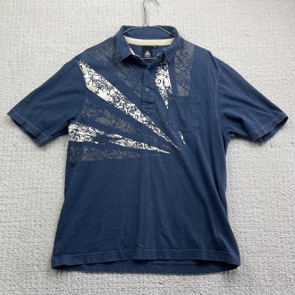 Y2K Firefly Ski / Snowboard Polo Shirt Tribal Grunge Goth AOP Men Sz Large